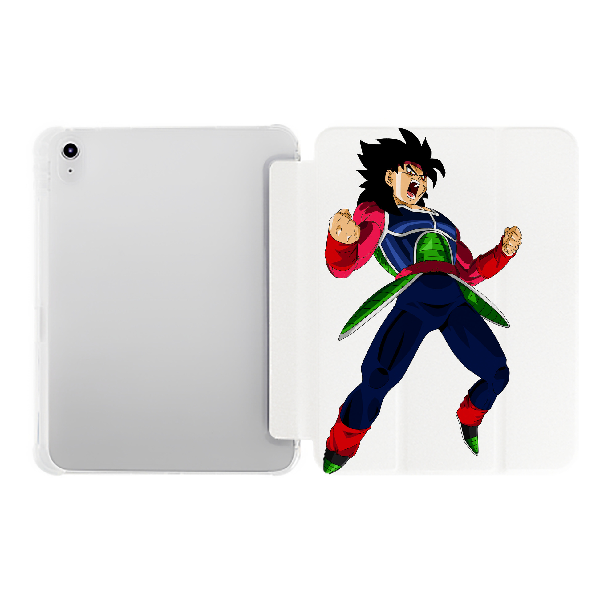 （画像用） ドラゴンボール バーダック DRAGON BALL Burdock IPad ケース ペン収納付き 三つ折りスタンド PUレザー×シリコン 対応機種9.5/10.5/10.9インチ